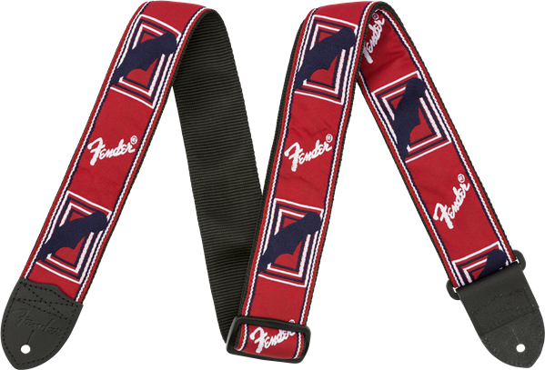 Fender 2'' Monogrammed Strap Red/white/blue - Sangle Courroie - Main picture