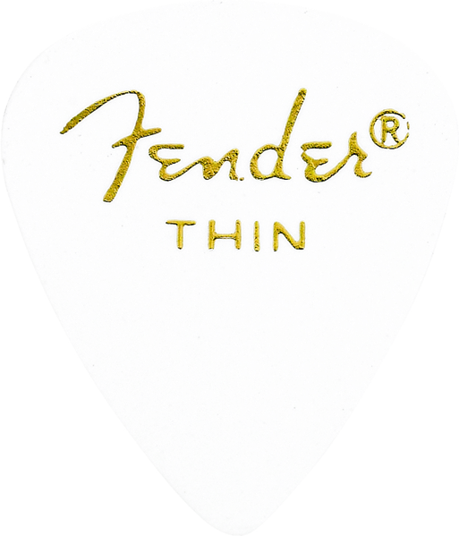 Fender 351 Classic Celluloid Thin White - MÉdiator & Onglet - Main picture