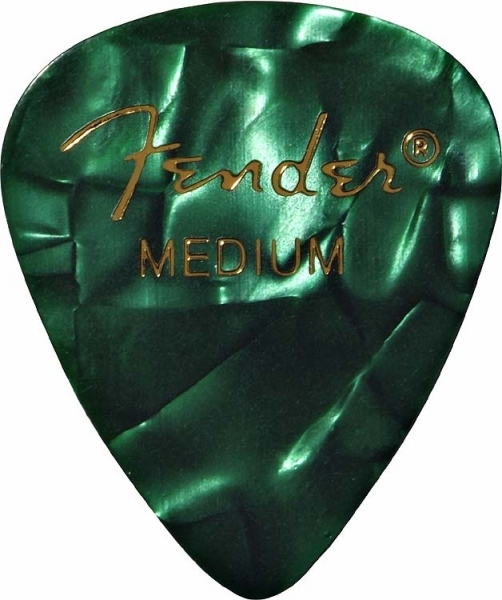 Fender 351 Shape Premium Medium Green Moto - MÉdiator & Onglet - Main picture