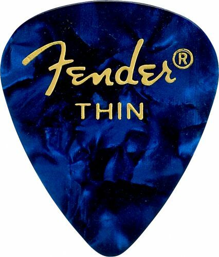 Fender 351 Shape Premium Thin Blue Moto - MÉdiator & Onglet - Main picture