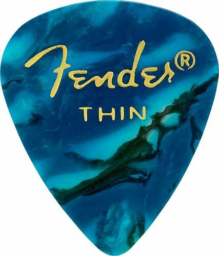 Fender 351 Shape Premium Thin Ocean Turquoise - MÉdiator & Onglet - Main picture