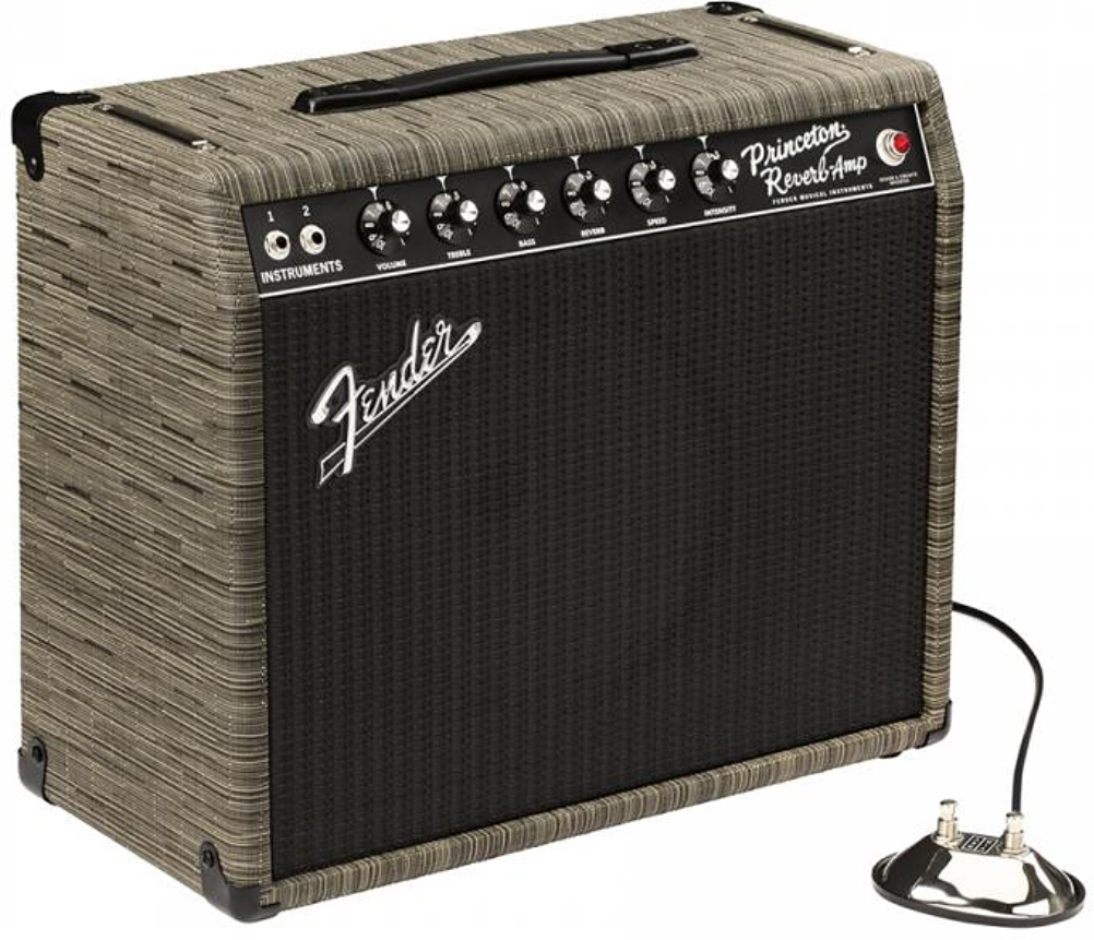 Fender 65 Princeton Reverb Fsr Ltd 15w 1x12 Celestion Creamback Chilewich Charcoal - Ampli Guitare Électrique Combo - Main picture