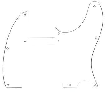 Pickguard Fender 8-Hole Mount Multi-Ply Telecaster Pickguards - White