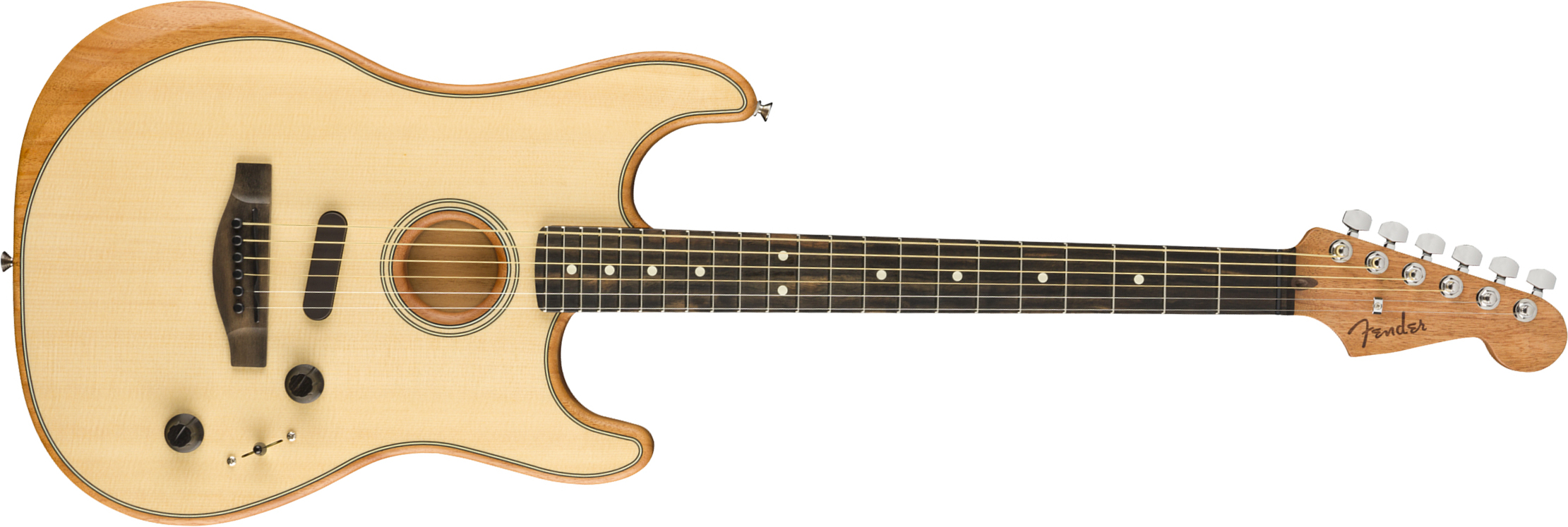 Fender American Acoustasonic Strat Usa Eb - Natural - Guitare Electro Acoustique - Main picture