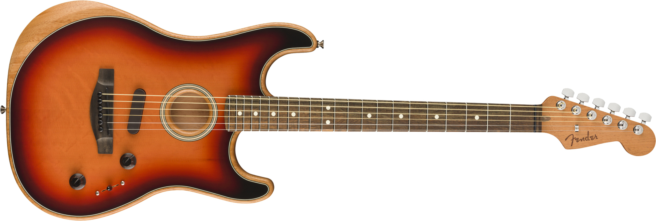 Fender American Acoustasonic Strat Usa Eb - 3-color Sunburst - Guitare Electro Acoustique - Main picture