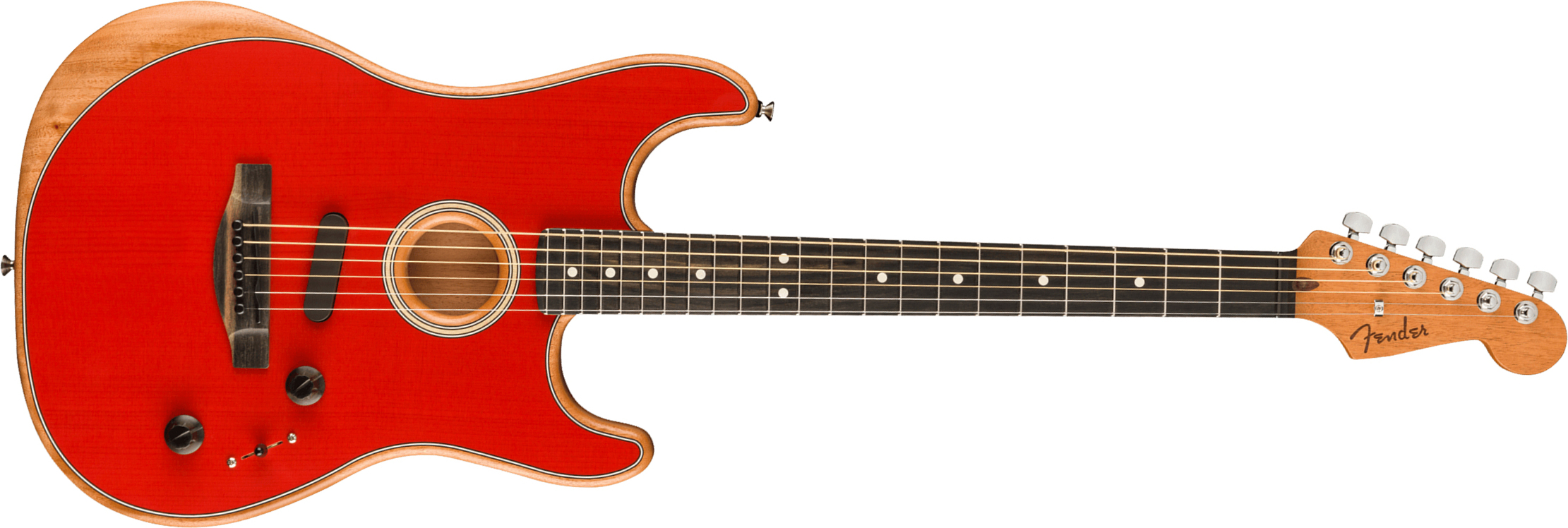 Fender American Acoustasonic Strat Usa Eb - Dakota Red - Guitare Electro Acoustique - Main picture