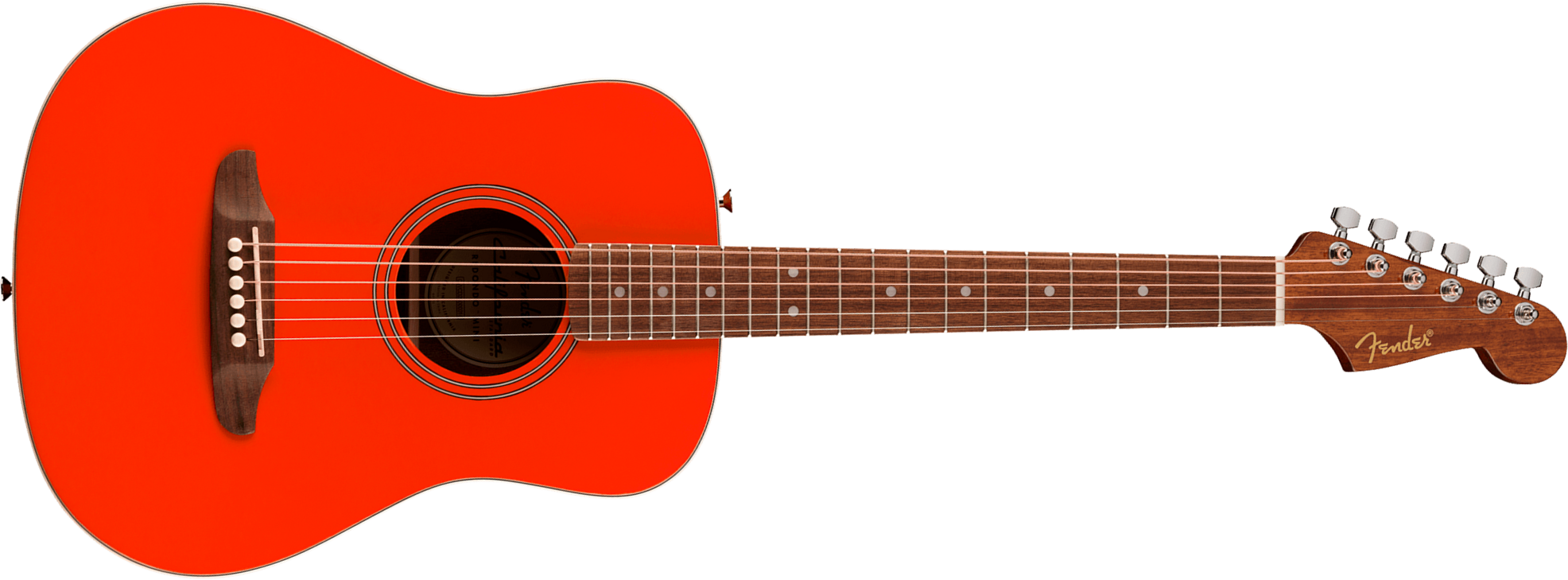 Fender California Standard Redondo Mini Epicea Sapele Noy +housse - Fiesta Red - Guitare Folk - Main picture