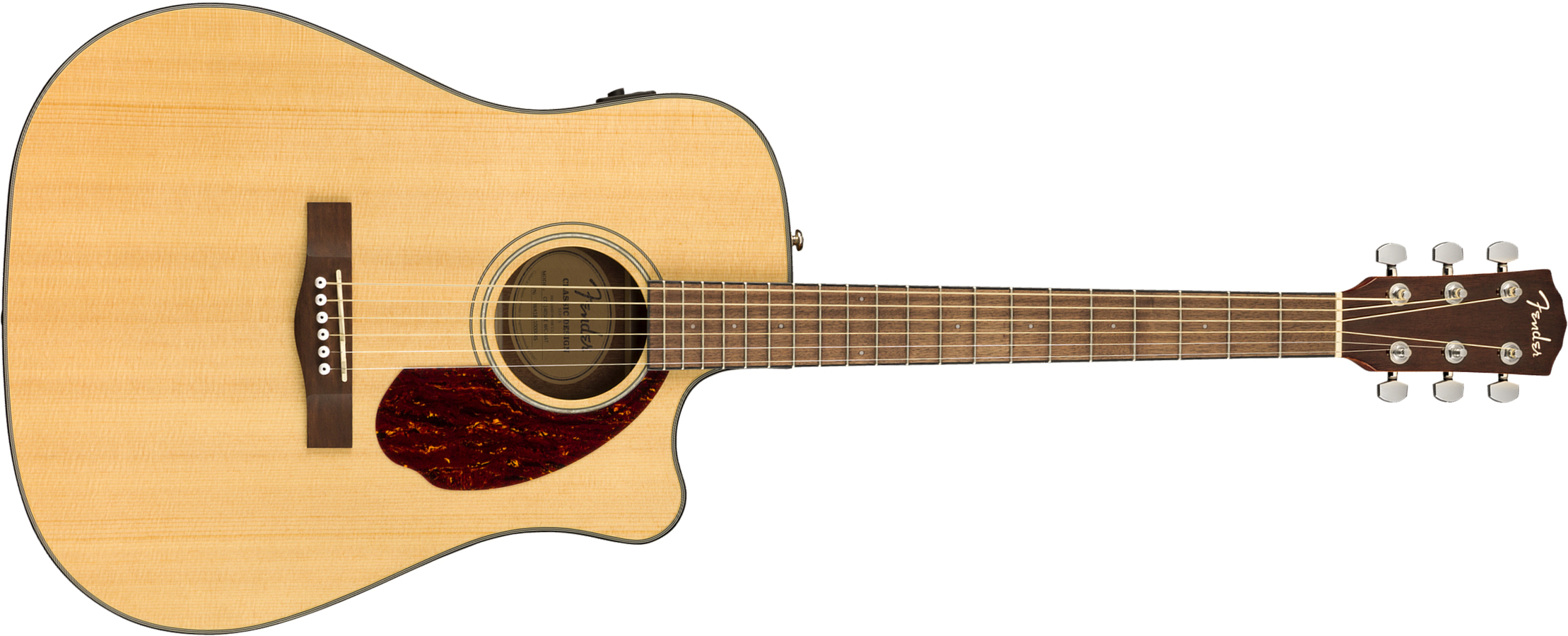 Fender Cd-140sce Classic Design Dreadnought Cw Epicea Ovangkol Wal +etui - Natural - Guitare Electro Acoustique - Main picture