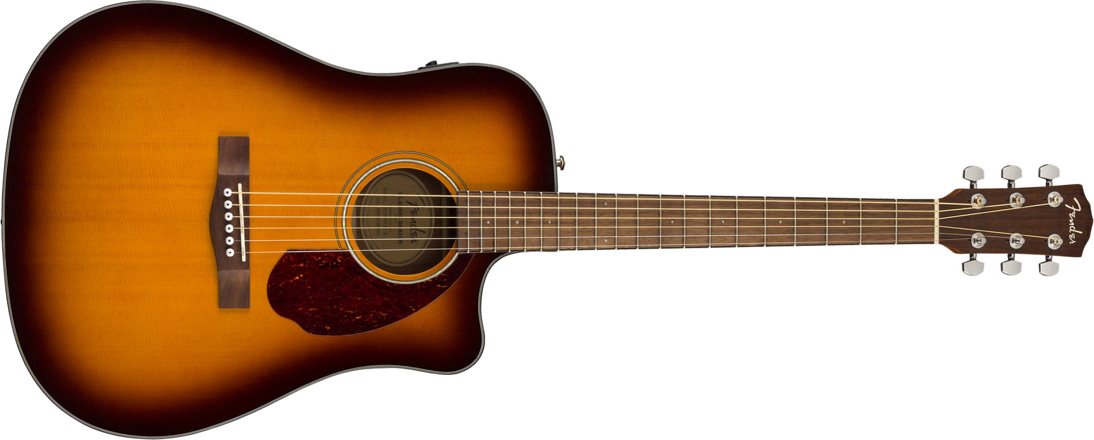 Fender Cd-140sce Classic Design Dreadnought Cw Epicea Ovangkol Wal +etui - Sunburst - Guitare Electro Acoustique - Main picture