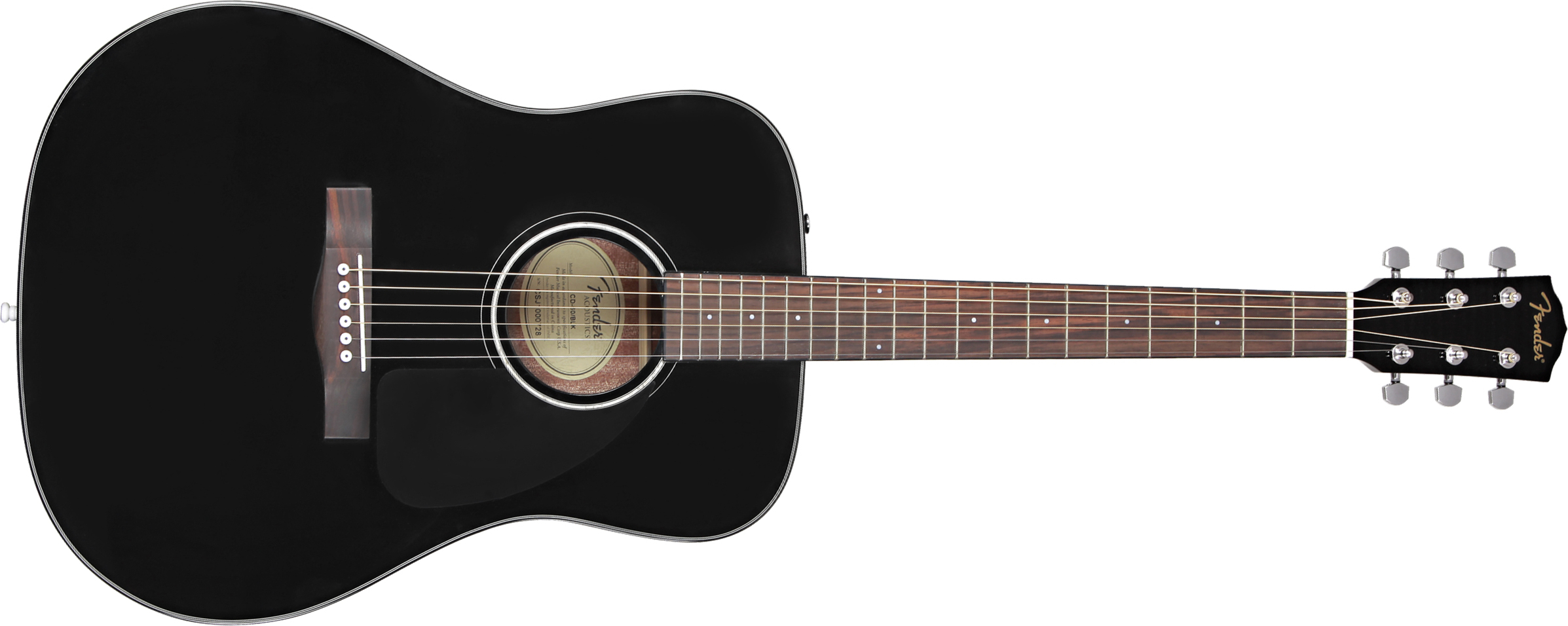 Fender Cd-60 Dreadnought V3 2020 Epicea Acajou Wal - Black - Guitare Acoustique - Main picture