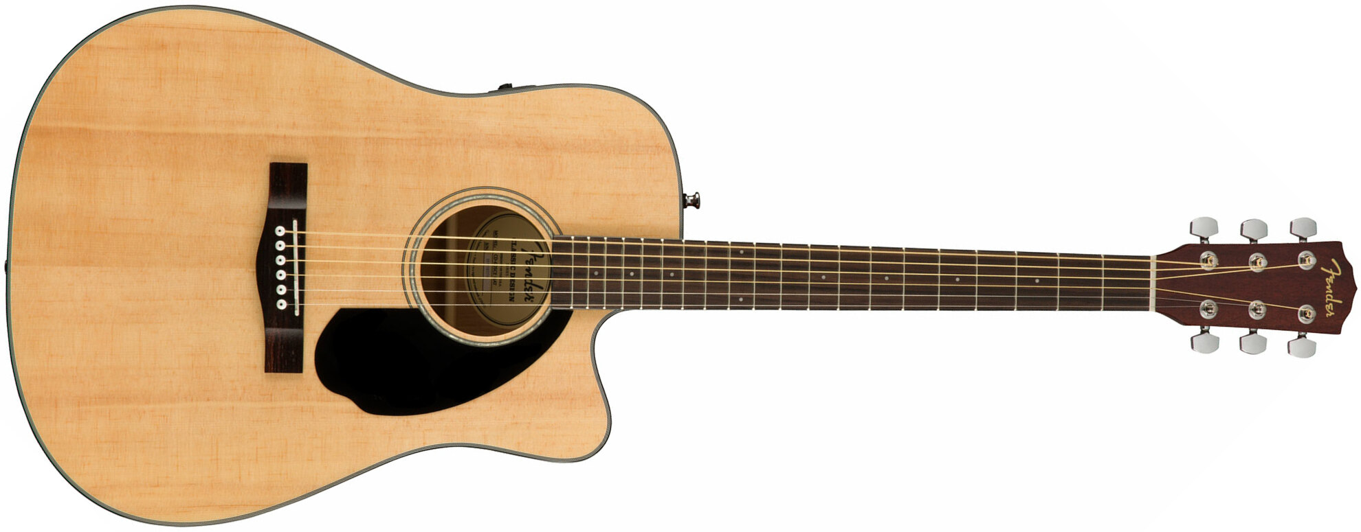 Fender Cd-60sce Dreadnought Cw Epicea Acajou Wal - Natural - Guitare Electro Acoustique - Main picture