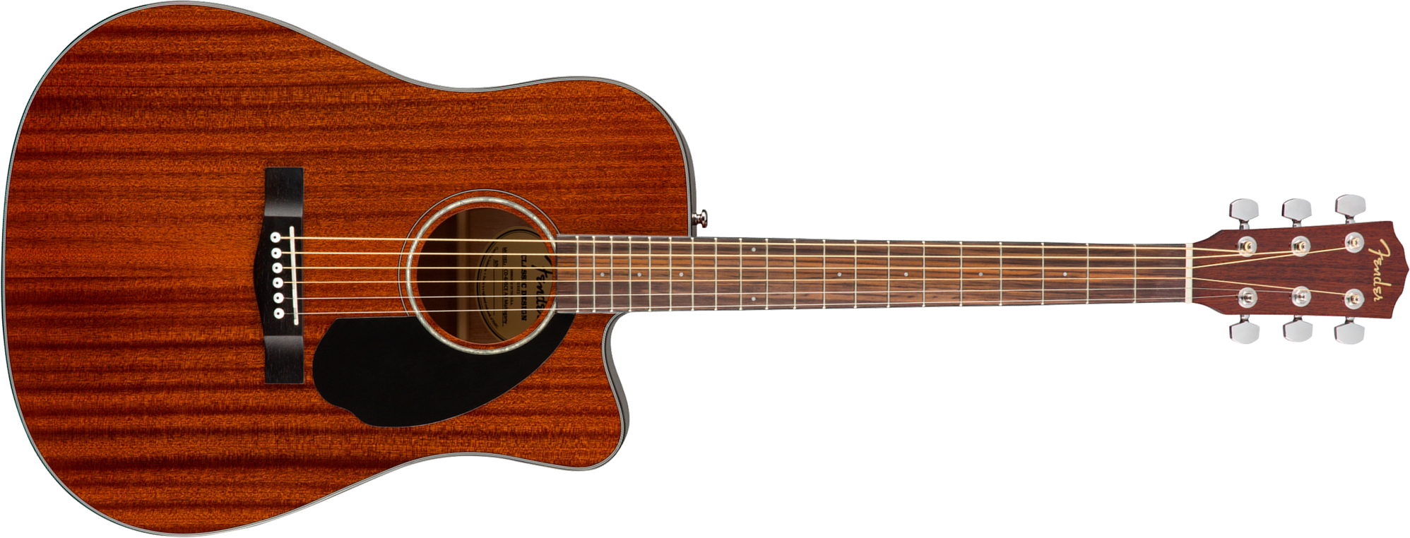 Fender Cd60sce All Mahogany Dreadnought Cw Tout Acajou Wal - Natural - Guitare Folk - Main picture