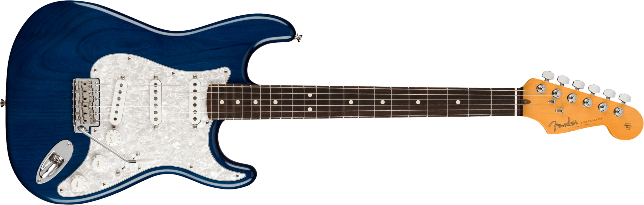 Fender Cory Wong Strat Signature Usa 3s Trem Rw - Sapphire Blue Transparent - Guitare Électrique Forme Str - Main picture