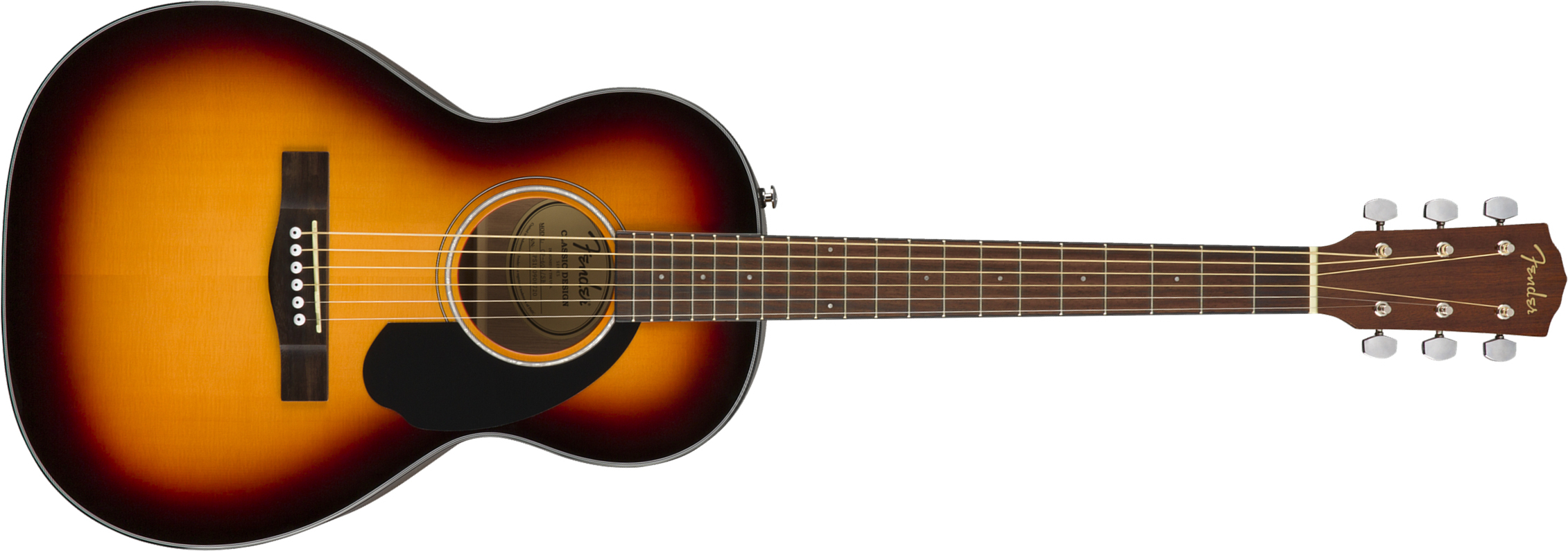 Fender Cp-60s Parlor Epicea Acajou Wal - 3-color Sunburst - Guitare Acoustique - Main picture
