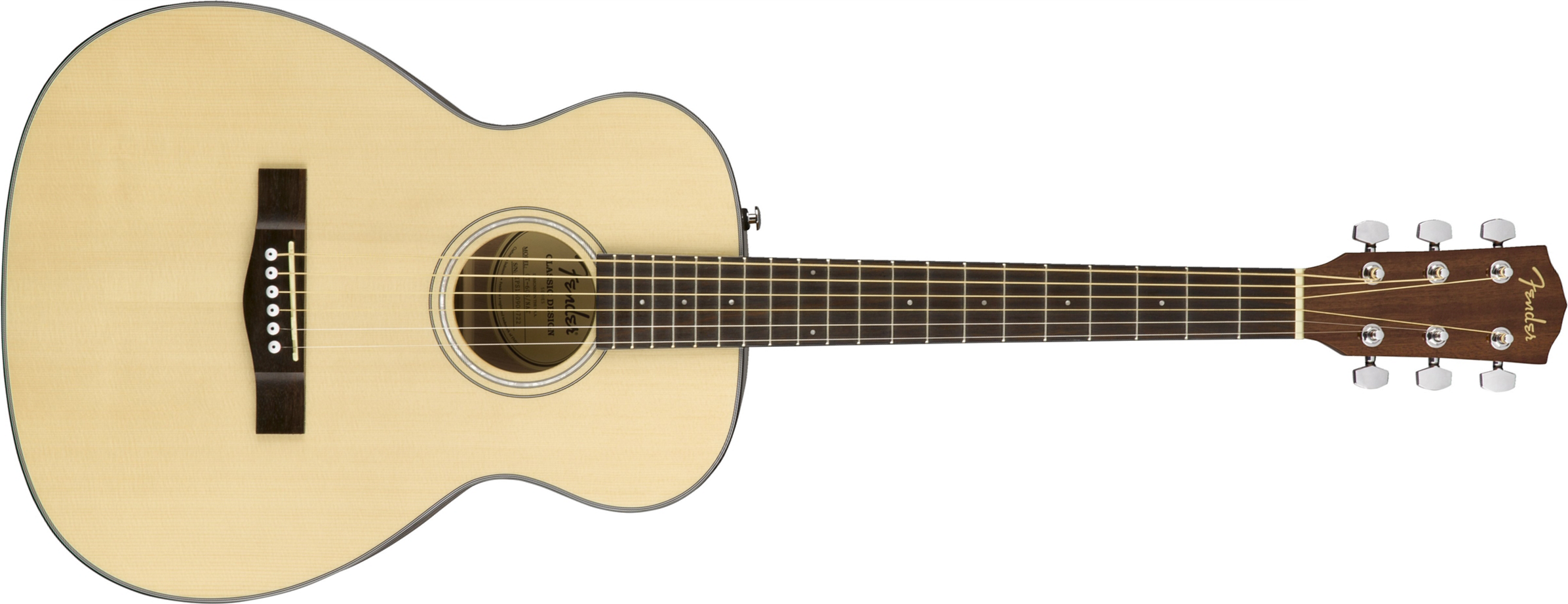 Fender Ct-60s Classic Design Travel Epicea Acajou - Natural - Guitare Acoustique Voyage - Main picture