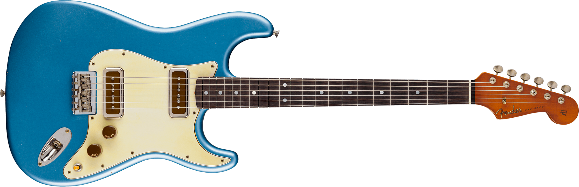 Fender Custom Shop Ariel Posen Strat Signature 2s P90 Ht Rw - Relic Lake Placid Blue - Guitare Électrique Signature - Main picture