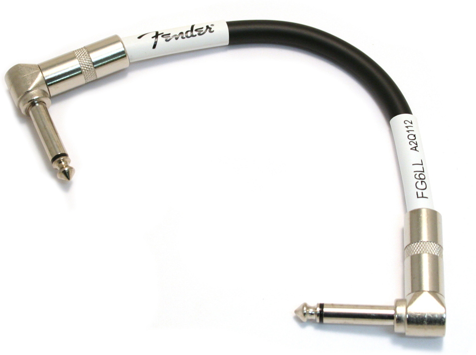 Fender Custom Shop Instrument Patch Cable Angle Angle 6inch Black - CÂble - Main picture