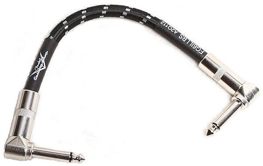 Fender Custom Shop Instrument Patch Cable Angle Angle 6inch Black Tweed - CÂble - Main picture