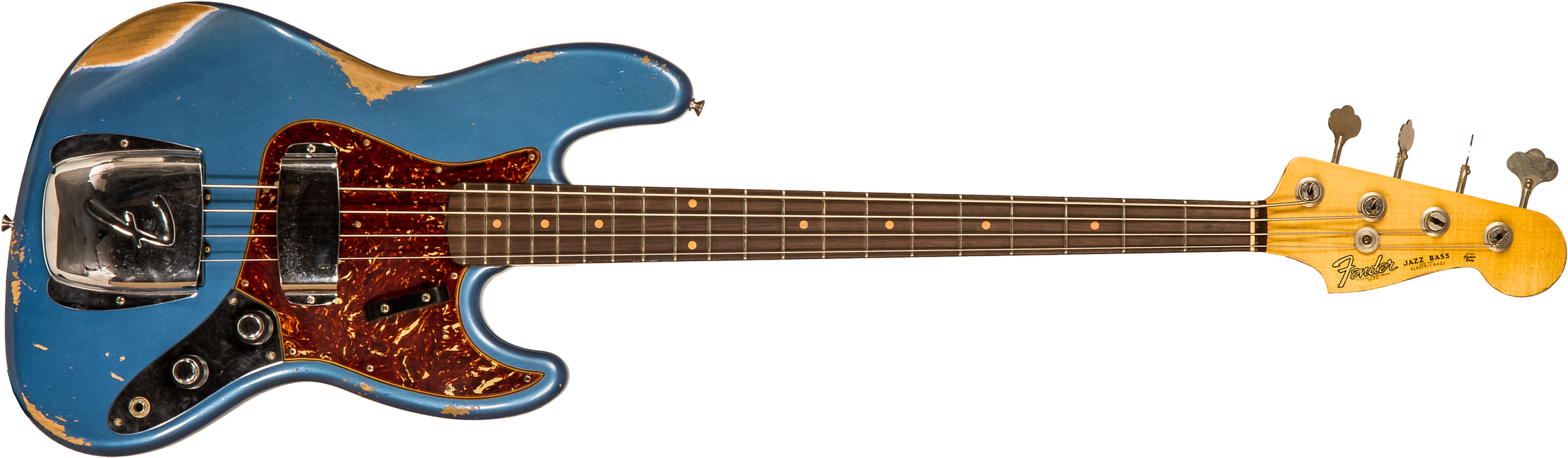 Fender Custom Shop Jazz Bass 1961 Rw #cz556667 - Heavy Relic Lake Placid Blue - Basse Électrique Solid Body - Main picture
