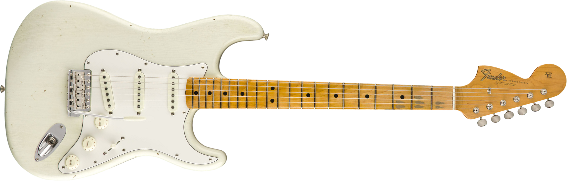 Fender Custom Shop Jimi Hendrix Strat Voodoo Child Signature 2018 Mn - Journeyman Relic Olympic White - Guitare Électrique Forme Str - Main picture