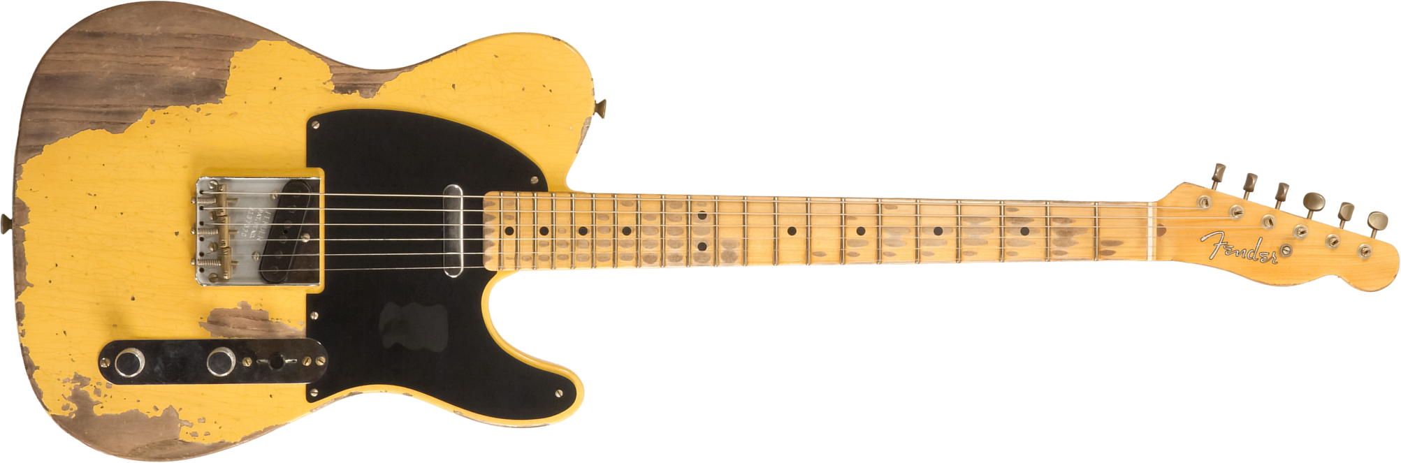 Fender Custom Shop Nocaster Tele 1951 2s Ht Mn #r137320 - Heavy Relic Natural Blonde - Guitare Électrique Forme Str - Main picture
