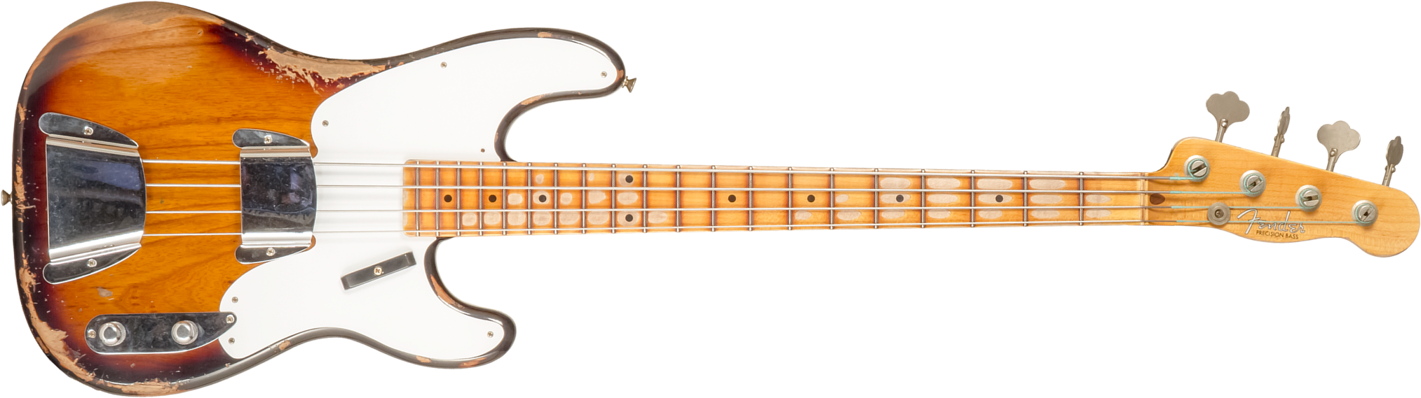 Fender Custom Shop Precision Bass 1955 Mn #r133839 - Heavy Relic 2-color Sunburst - Basse Électrique Solid Body - Main picture