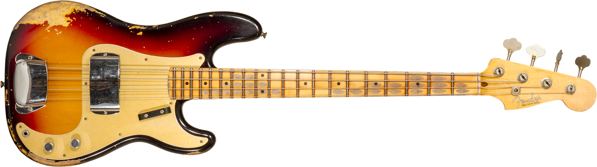 Fender Custom Shop Precision Bass 1958 Mn #cz573256 - Heavy Relic 3-color Sunburst - Basse Électrique Solid Body - Main picture