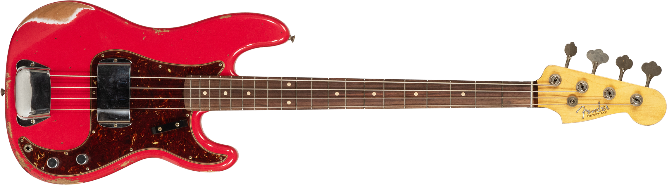 Fender Custom Shop Precision Bass 1960 Rw #r117926 - Heavy Relic Fiesta Red - Basse Électrique Solid Body - Main picture