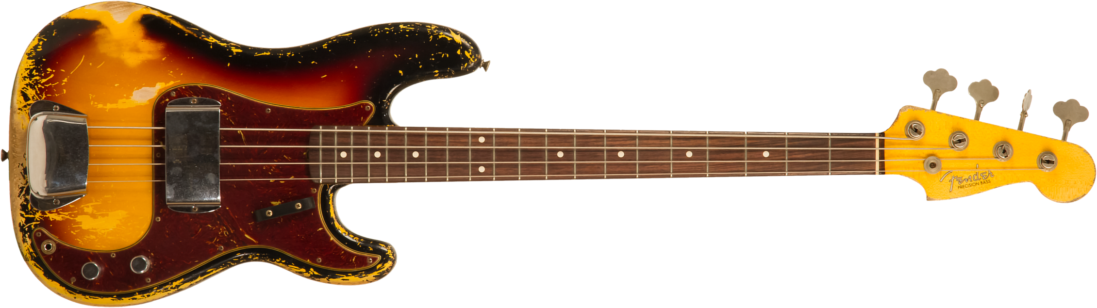 Fender Custom Shop Precision Bass 1962 Masterbuilt D.galuszka Rw #r119482 - Heavy Relic 3-color Sunburst - Basse Électrique Solid Body - Main picture
