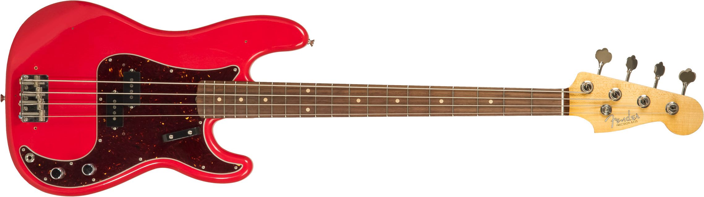 Fender Custom Shop Precision Bass 1962 Rw #r126357 - Journeyman Relic Fiesta Red - Basse Électrique Solid Body - Main picture