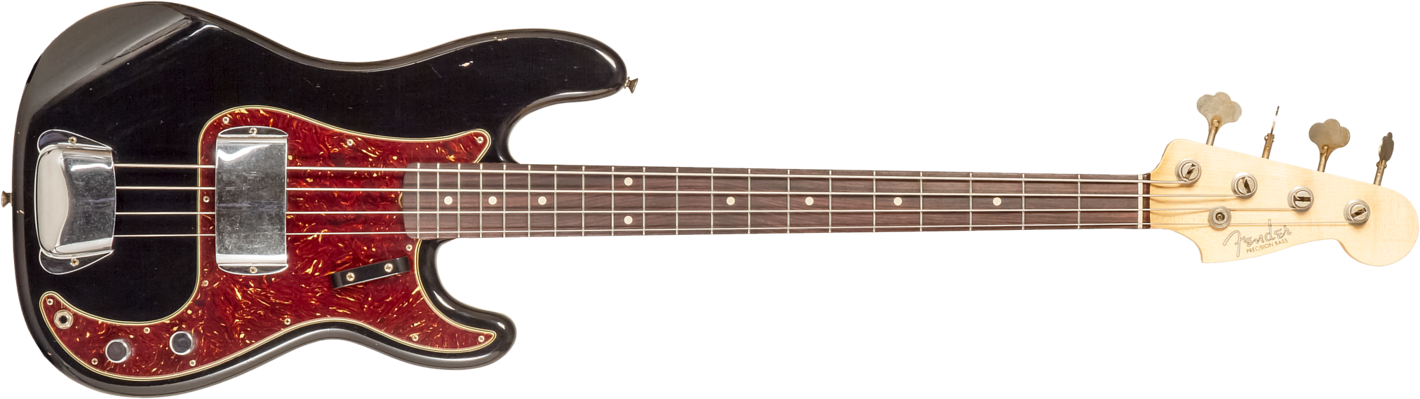 Fender Custom Shop Precision Bass 1962 Rw #r133798 - Journey Man Relic Black - Basse Électrique Solid Body - Main picture