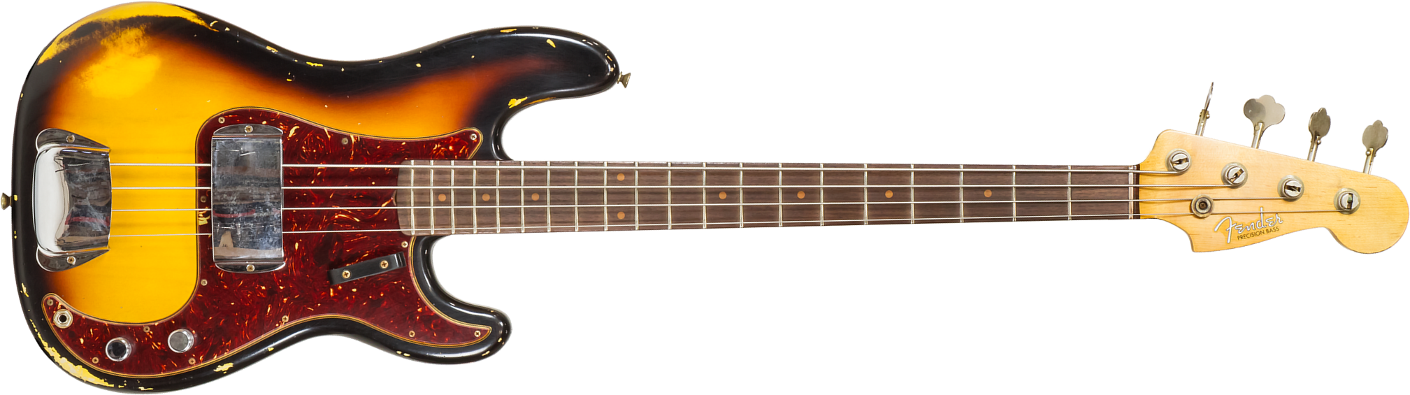 Fender Custom Shop Precision Bass 1963 Rw #cz560028 - Heavy Relic Aged 3-color Sunburst - Basse Électrique Solid Body - Main picture