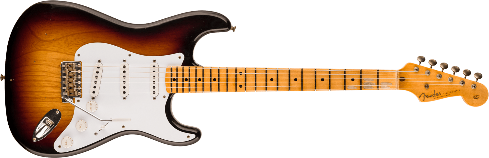 Fender Custom Shop Strat 1954 70th Anniv. 3s Trem Mn - Journeyman Relic Wide-fade 2-color Sunburst - Guitare Électrique Forme Str - Main picture