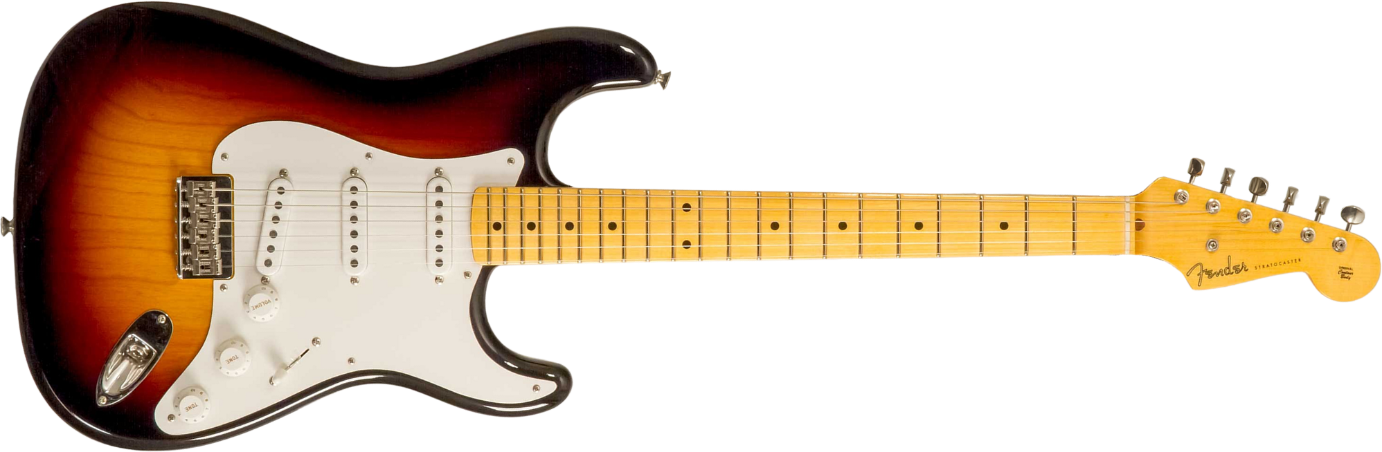 Fender Custom Shop Strat 1955 Vintage Custom Hardtail 3s Ht Mn #r142055 - Time Capsule 2-color Sunburst - Guitare Électrique Forme Str - Main picture