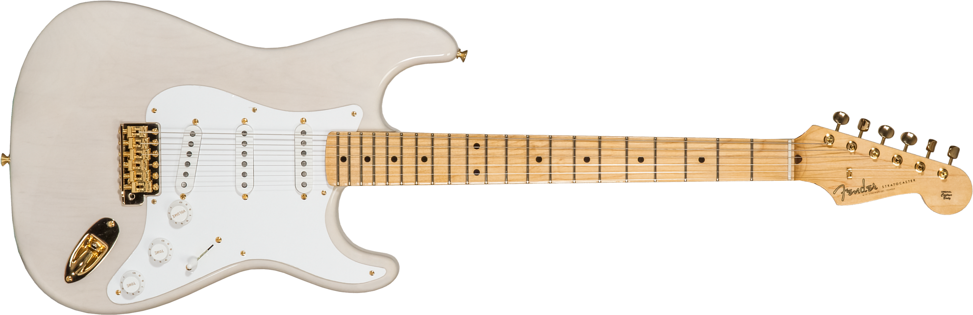 Fender Custom Shop Strat 1957 3s Trem Mn #r125475 - Nos White Blonde - Guitare Électrique Forme Str - Main picture
