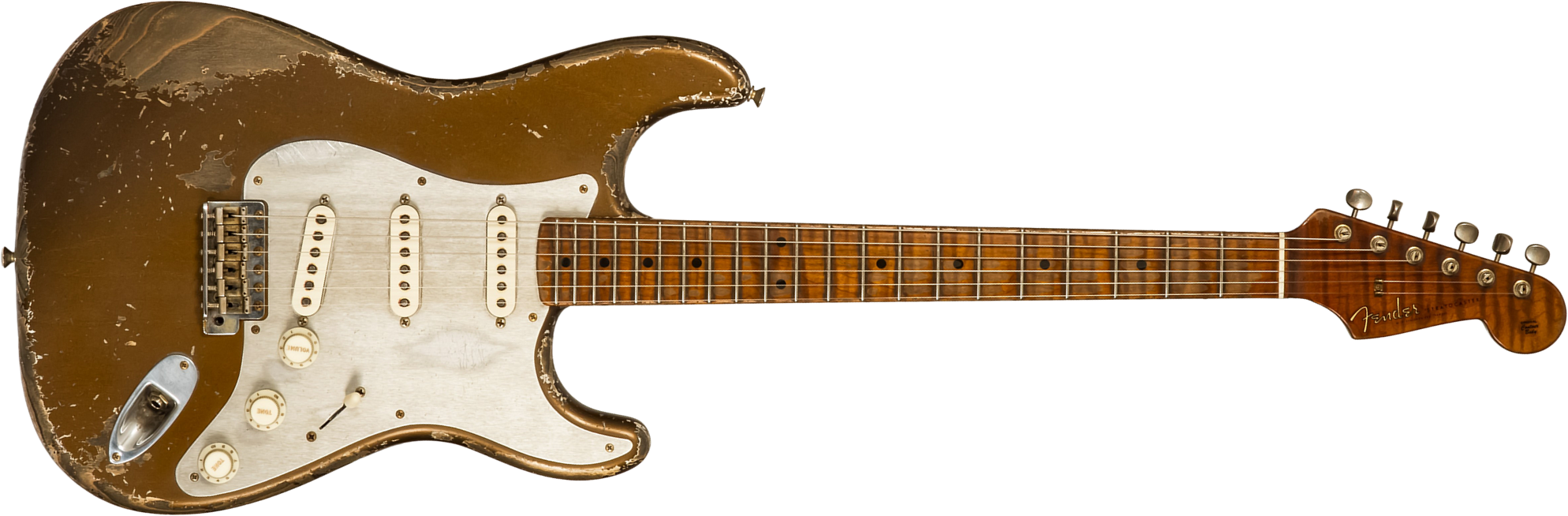Fender Custom Shop Strat 1957 Masterbuilt D.wilson 3s Trem Mn #cz578116 - Relic Bronze - Guitare Électrique Forme Str - Main picture