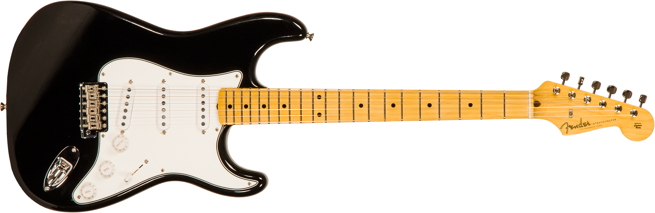Fender Custom Shop Strat 1958 3s Trem Mn #r113828 - Closet Classic Black - Guitare Électrique Forme Str - Main picture