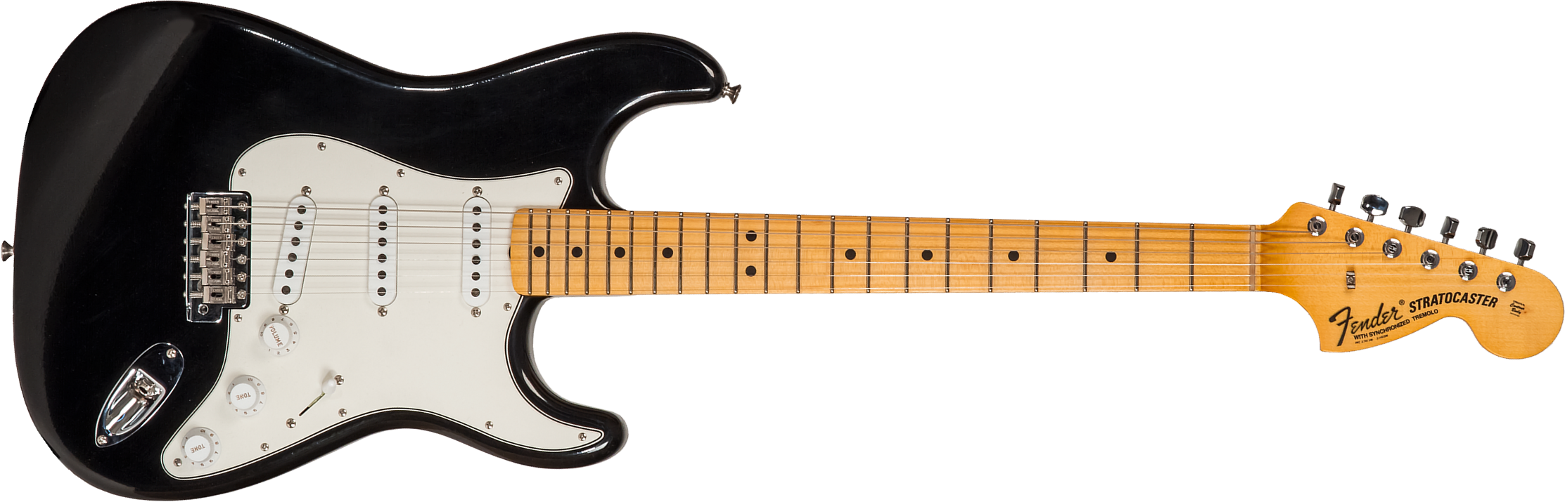 Fender Custom Shop Strat 1969 3s Trem Mn #r127670 - Closet Classic Black - Guitare Électrique Forme Str - Main picture