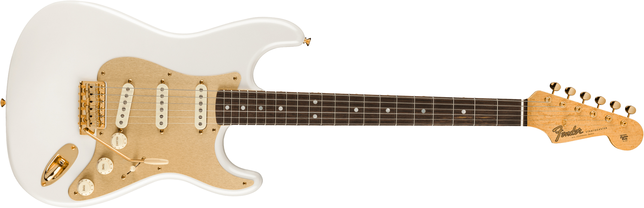Fender Custom Shop Strat 75th Anniversary Ltd Rw - Nos Diamond White Pearl - Guitare Électrique Forme Str - Main picture