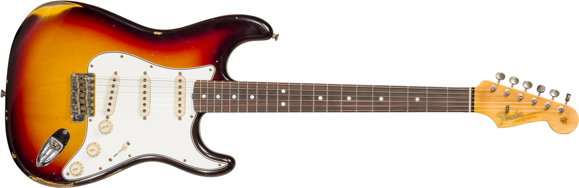 Fender Custom Shop Strat Late 1964 3s Trem Rw #cz569756 - Relic Target 3-color Sunburst - Guitare Électrique Forme Str - Main picture