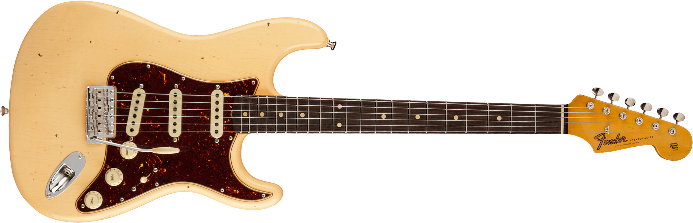 Fender Custom Shop Strat Postmodern Usa Rw - Journeyman Relic Vintage White - Guitare Électrique Forme Str - Main picture