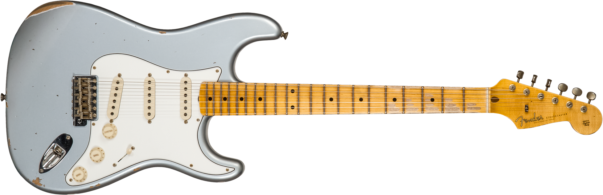 Fender Custom Shop Strat Tomatillo Special 3s Trem Mn #cz571096 - Relic Aged Ice Blue Metallic - Guitare Électrique Forme Str - Main picture