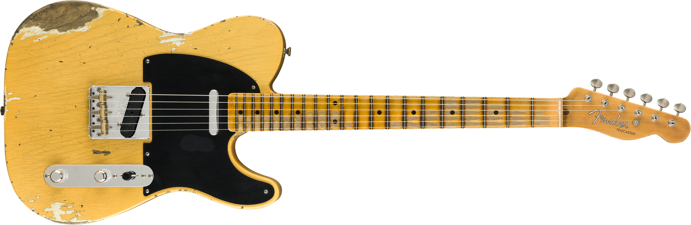 Fender Custom Shop Tele 1952 2019 Mn - Heavy Relic Aged Nocaster Blonde - Guitare Électrique Forme Tel - Main picture