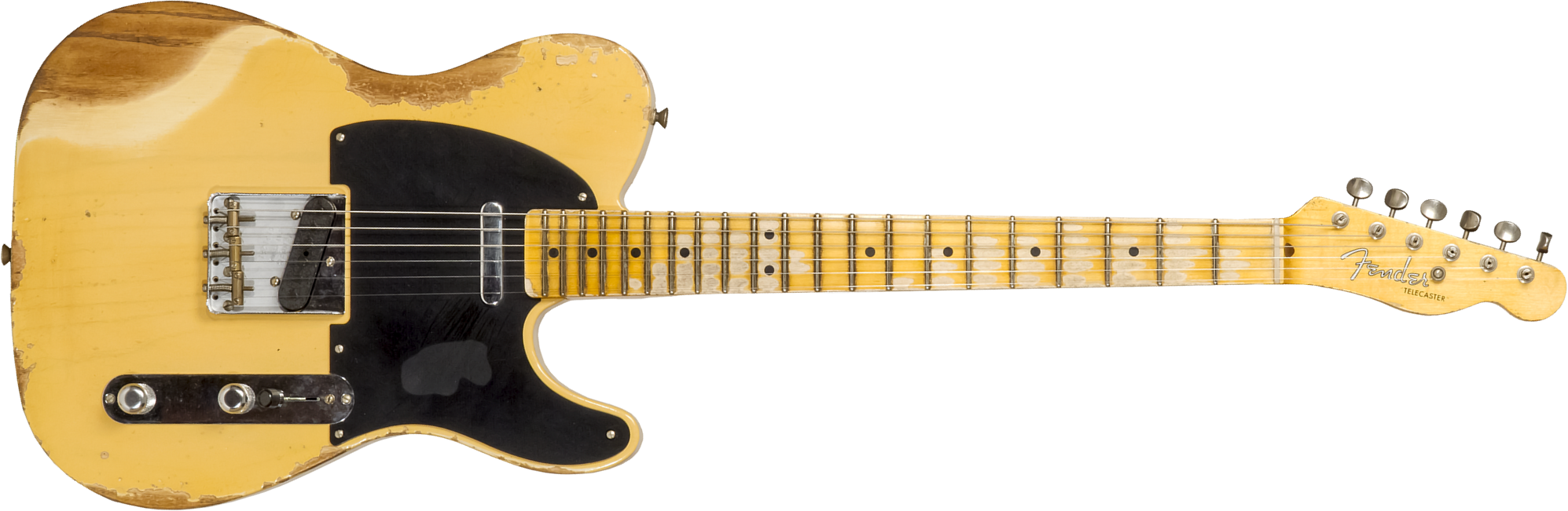 Fender Custom Shop Tele 1952 2s Ht Mn #r131281 - Heavy Relic Aged Nocaster Blonde - Guitare Électrique Forme Tel - Main picture