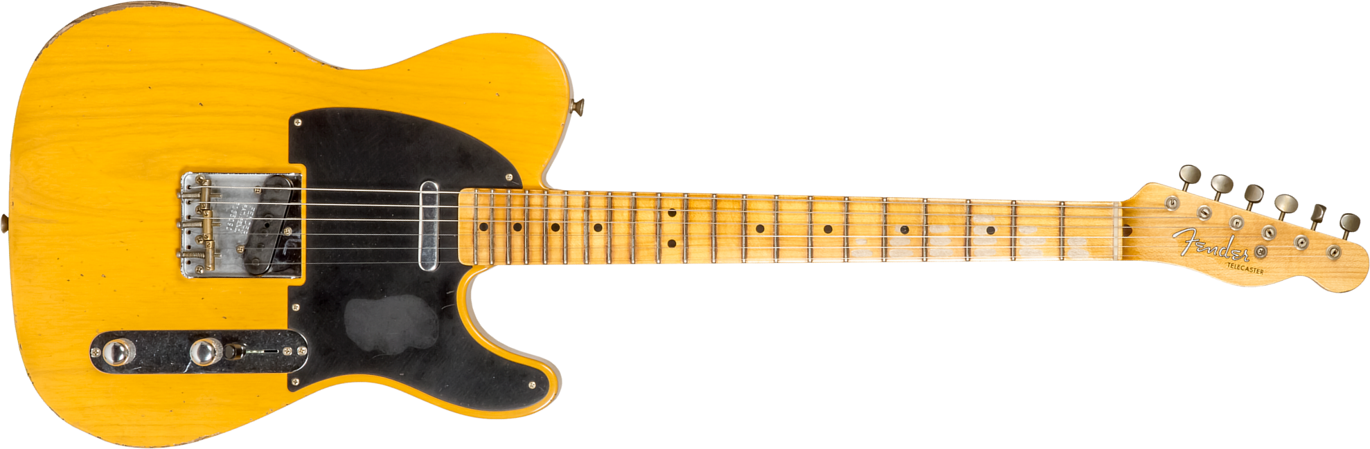 Fender Custom Shop Tele 1952 2s Ht Mn #r135090 - Relic Aged Butterscotch Blonde - Guitare Électrique Forme Tel - Main picture