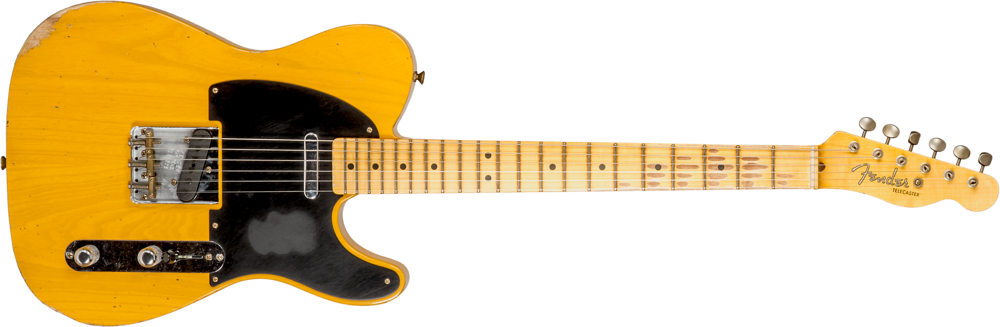 Fender Custom Shop Tele 1952 2s Ht Mn #r135225 - Relic Aged Buttercotch Blonde - Guitare Électrique Forme Tel - Main picture