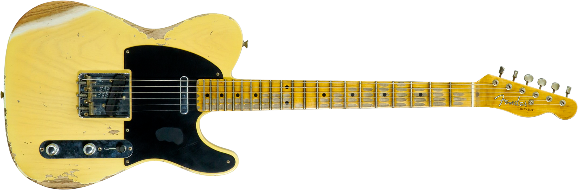 Fender Custom Shop Tele 1953 2s Ht Mn #r126760 - Heavy Relic Nocaster Blonde - Guitare Électrique Forme Tel - Main picture