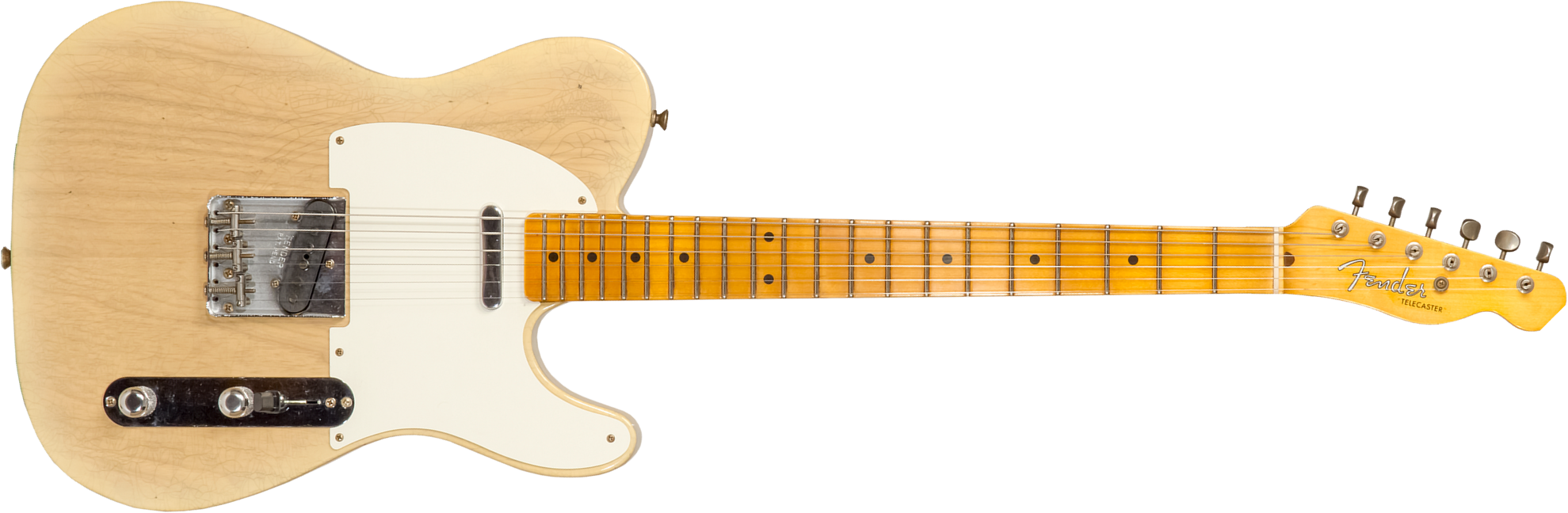 Fender Custom Shop Tele 1955 2s Ht Mn #cz570232 - Journeyman Relic Natural Blonde - Guitare Électrique Forme Tel - Main picture