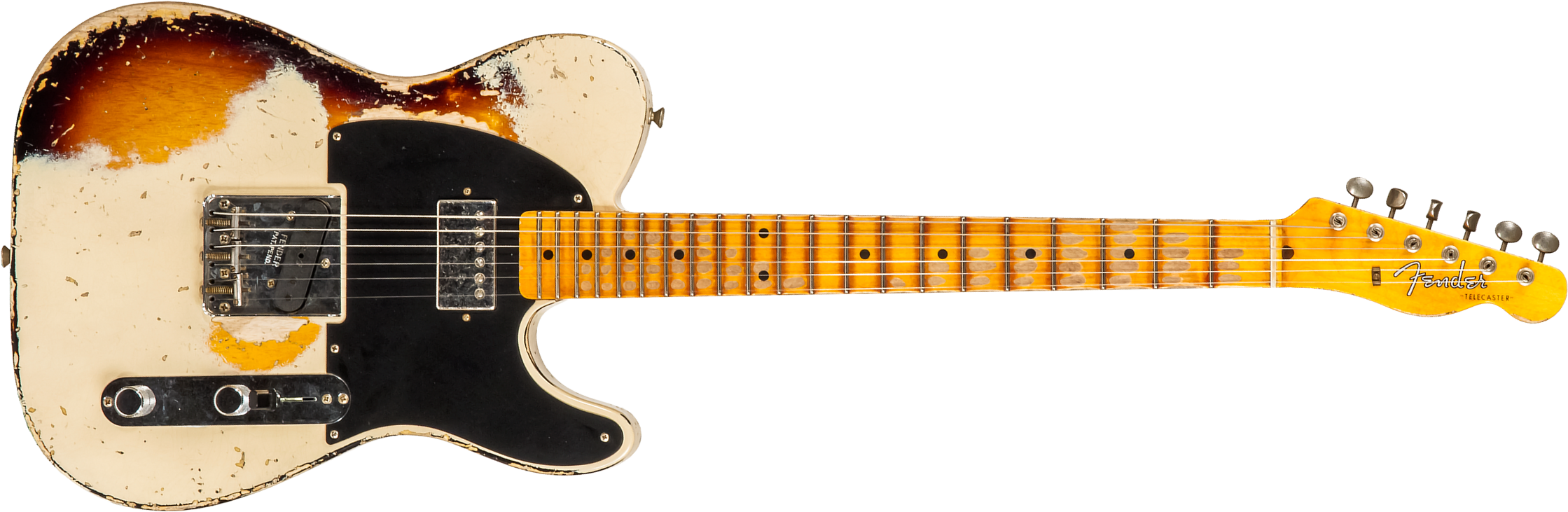 Fender Custom Shop Tele 1957 Sh Ht Mn #r117579 - Heavy Relic Desert Sand Ov. Sunburst - Guitare Électrique Forme Tel - Main picture