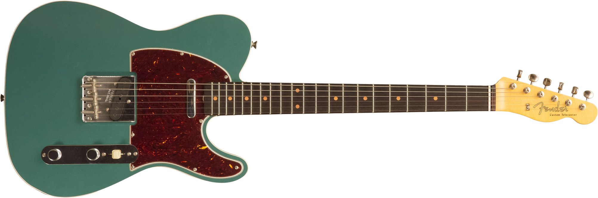 Fender Custom Shop Tele 1959 Custom 2s Ht Rw #r146032 - Time Capsule Sherwood Metallic - Guitare Électrique Forme Tel - Main picture